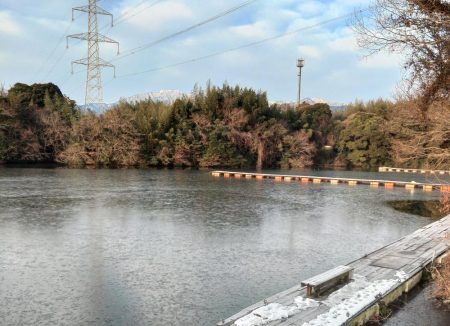 全面結氷！大安トラウトレイク